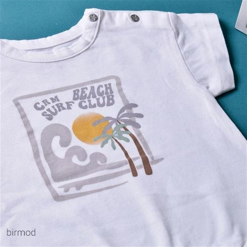 دو تیکه پسرانه تابستانی نرم تی شرت و شرتک 1804