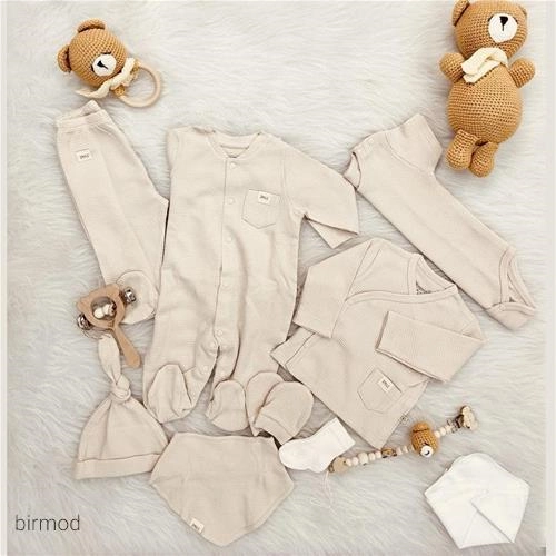 ست بیمارستانی biorganic گیاهی بامبو طرح smile اورجینال ترکیه