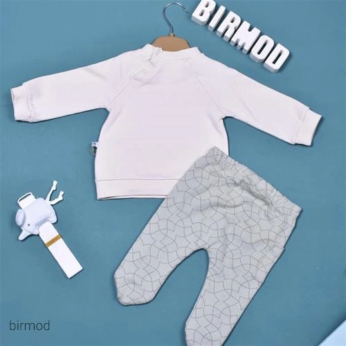 ست بلوز شلوار طرح ستاره سبز اورجینال کارامل ترکیه