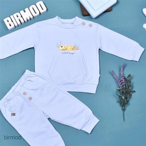 بلور شلوار نخ پنبه طرح little hugs اورجینال کارامل ترکیه