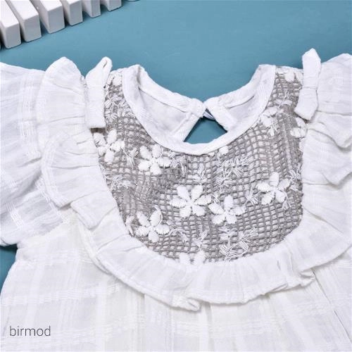 پیراهنی میکونوس دخترانه ترک اورجینال کارامل