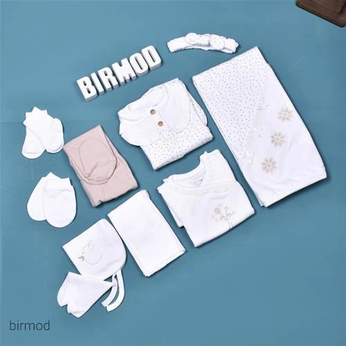 ست بیمارستانی کرم طرح گل کارامل اورجینال ترکیه