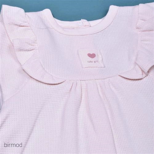 پیراهنی بیسگوئیتی دخترانه اورجینال کارامل ترکیه مدل چین دار