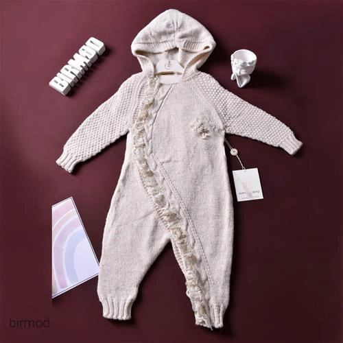 سرهم دخترانه پشمی چین دار به همراه زیر بادی اورجینال نیپر ترکیه 7024