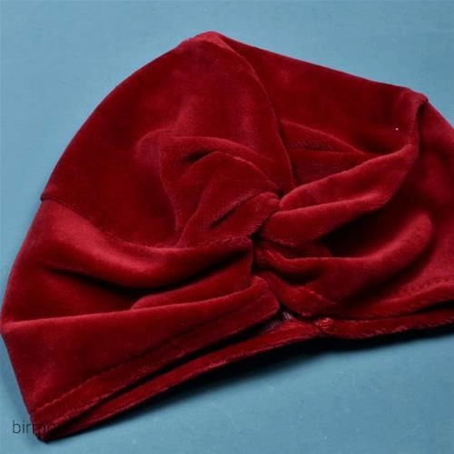 کلاه مخمل قرمز گرهی مدل توربان اورجینال کارامل ترک ویژه کریسمس و یلدا