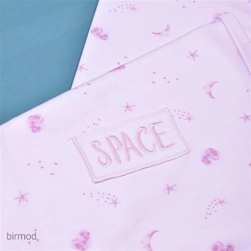 پتو دورپیچ نخ پنبه طرح فضا اورجینال کارامل ترکیه