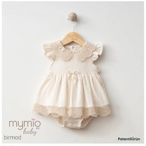 پیراهنی نوزادی مجلسی زیر دکمه دار مای میو 4260 اورجینال ترکیه