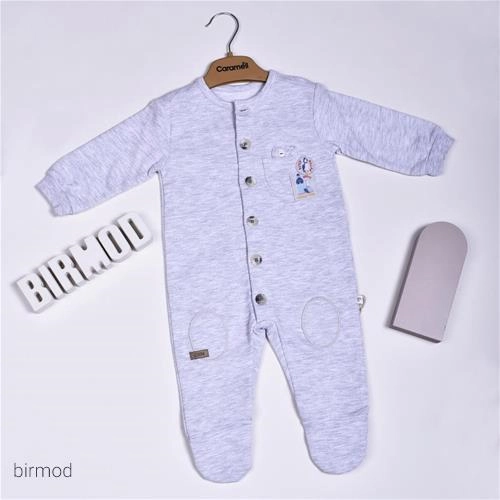 سرهم نخی دکمه دار طوسی کارامل اورجینال ترکیه