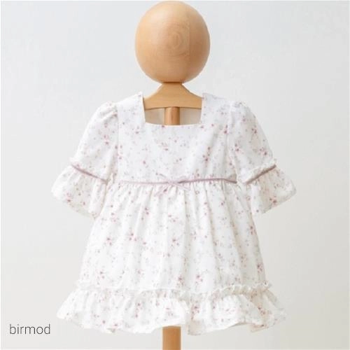 پیراهنی گل گلی آستین چین میومینی 4307 اورجینال ترکیه