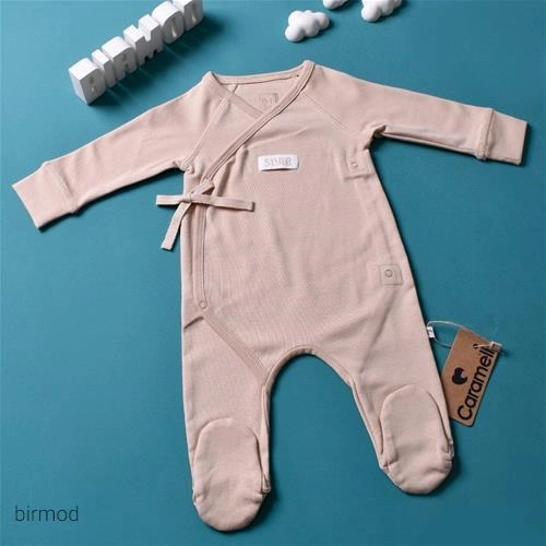 سرهم مانتویی گرهی بیرون دوخت راحت پوش اورجینال کارامل ترکیه