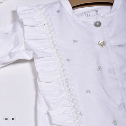 سرهم نرم سفید چین دار دخترانه کارامل اورجینال ترکیه