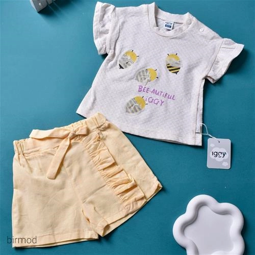 دو تیکه دخترانه طرح زنبور اورجینال ایگی ترکیه 5167