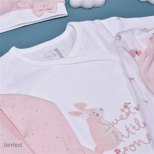 ست بیمارستانی دخترانه نخ پنبه نرم 7تیکه اورجینال کارامل ترکیه