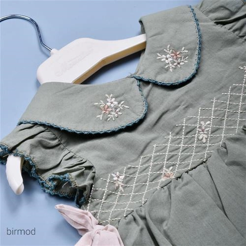 پیراهنی سبز مون استار شرت دار ترک مدل 51166