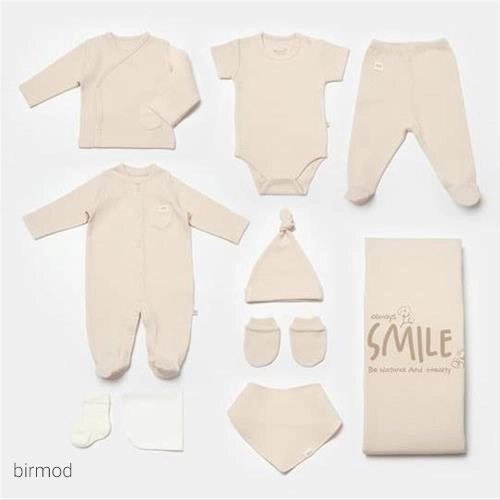 ست بیمارستانی biorganic گیاهی بامبو طرح smile اورجینال ترکیه