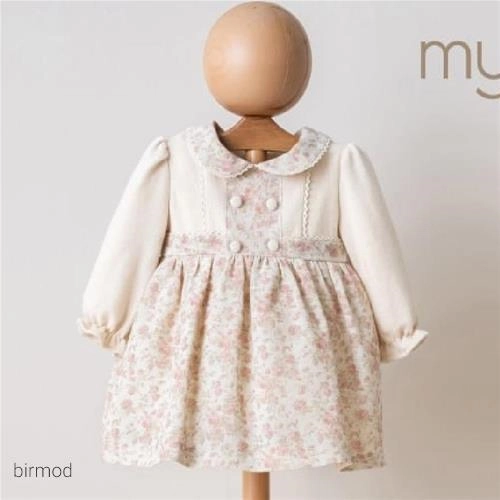 پیراهنی یقه ب ب گل دار مای میو 4138 اورجینال ترکیه