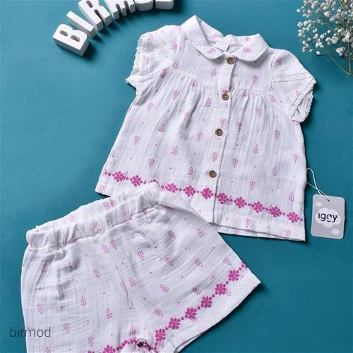 دوتیکه دخترانه تابستانی موسلین اورجینال ایگی ترکیه 5138