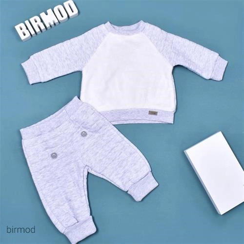 بلوز شلوار جلو خز دار شطرنجی اورجینال کارامل ترکیه