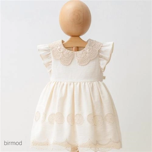 پیراهنی کرم حاشیه دار بدون آستین مای میو 4289 اورجینال ترکیه