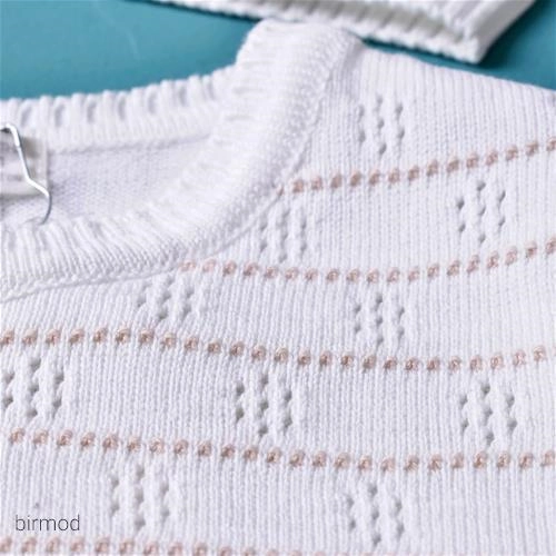 سرهمی ساده پنبه نرم جورابدار سفید و کرم اورجینال لئوکینگ ترکیه