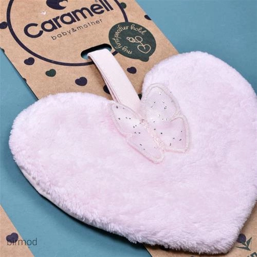 آویز پستونک دخترانه کارامل ترک طرح قلب