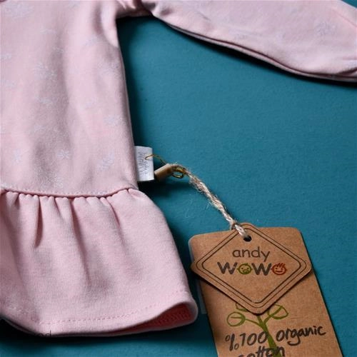 پیراهنی نخ پنبه دکمه تا آخر تل دار اورجینال اندی واوا ترکیه 23063