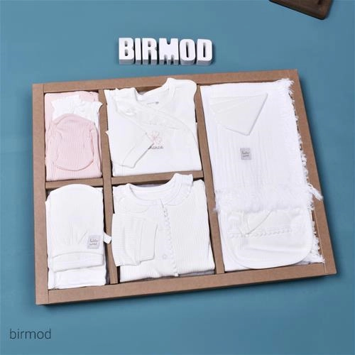 ست بیمارستانی فانریپ راه راه سفید دخترانه کارامل اورجینال ترکیه