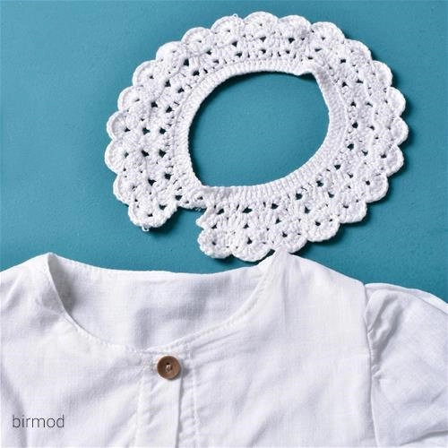 دوتیکه دخترانه تابستانی یقه گیپور جداشونده اورجینال ایگی ترکیه 5145