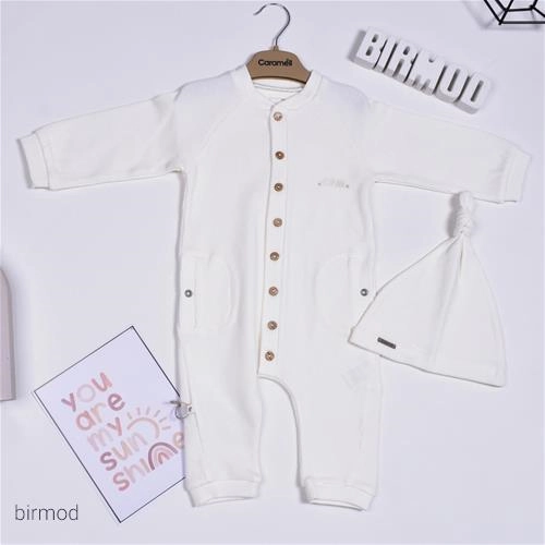 سرهم جلو وسط دکمه بیسگوئیتی کلاه دار کارامل اورجینال ترکیه